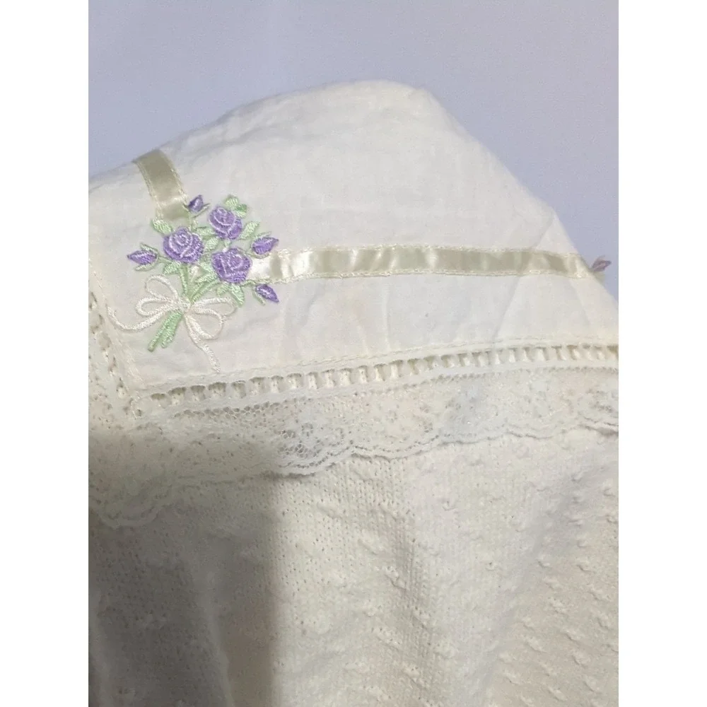 Vintage 80s Gunne Sax Jessica McClintock Girls Dress Prairie L 2 piece sweater